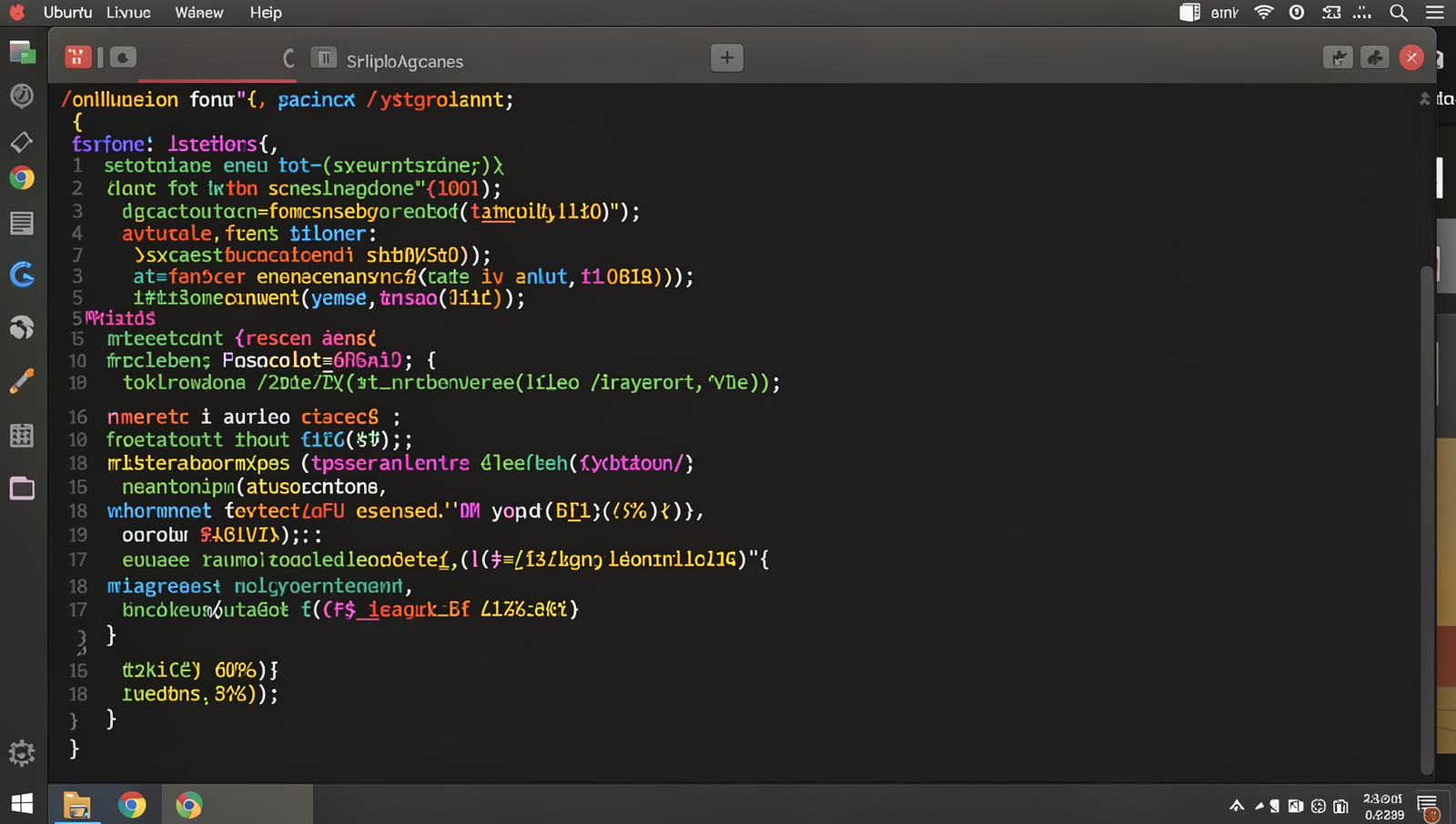 JavaScript code snippet demonstrating event listeners on a computer screen.