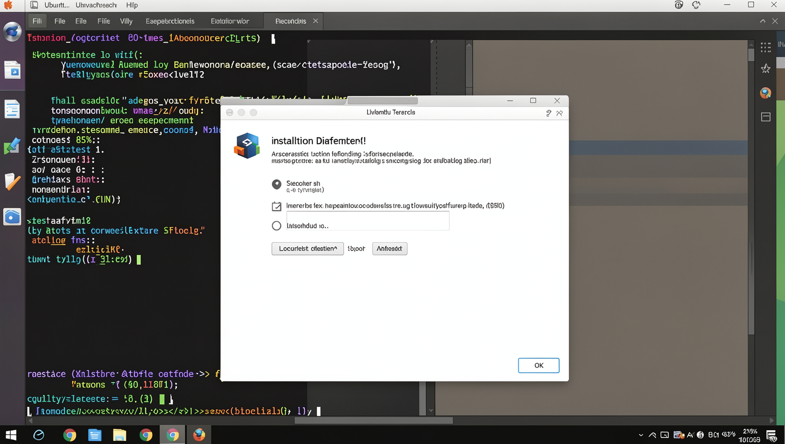 Screenshot of Linux installation directory selection in a terminal interface.