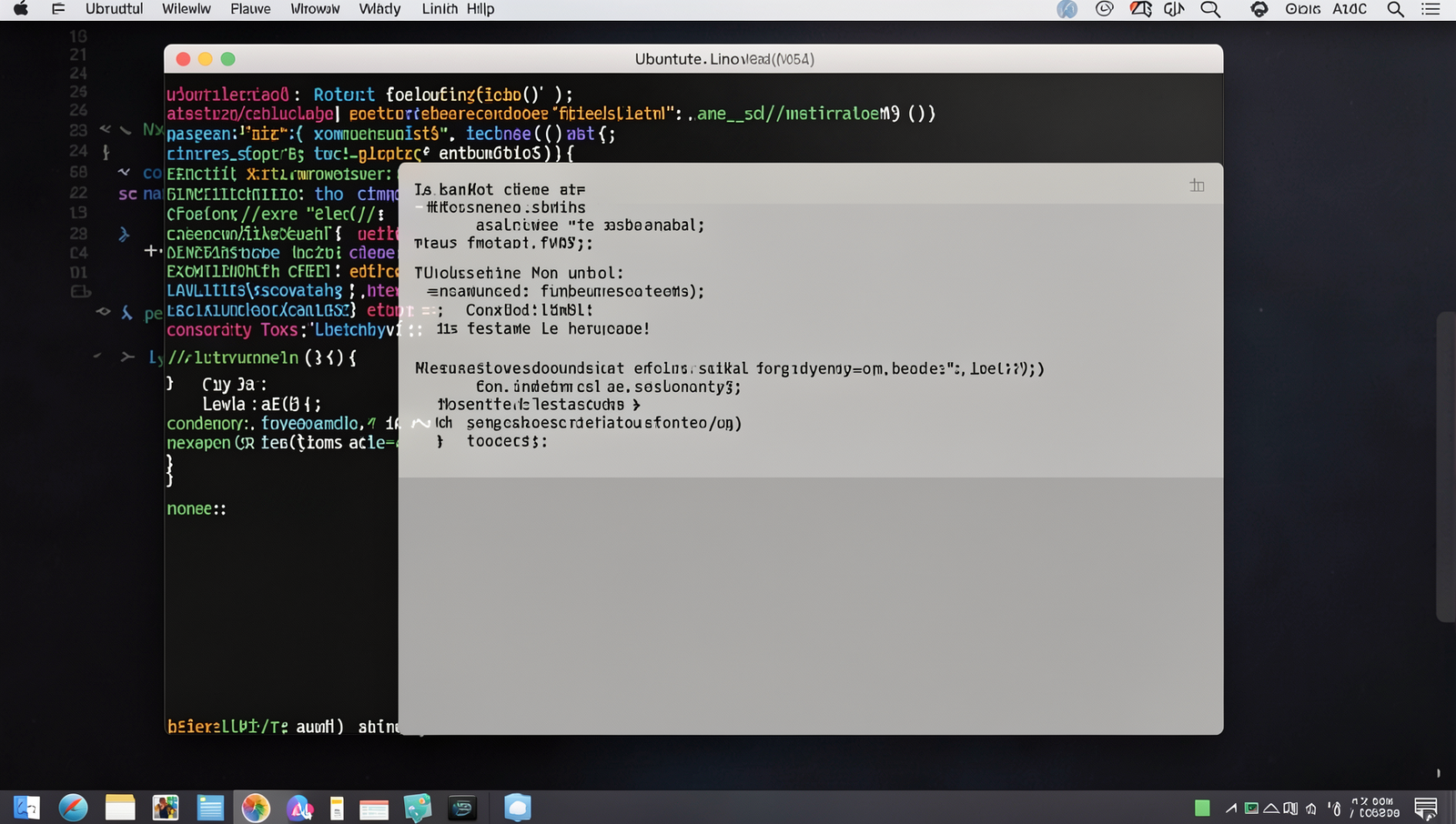 Photorealistic macOS installation screen on a virtual machine with realistic UI.