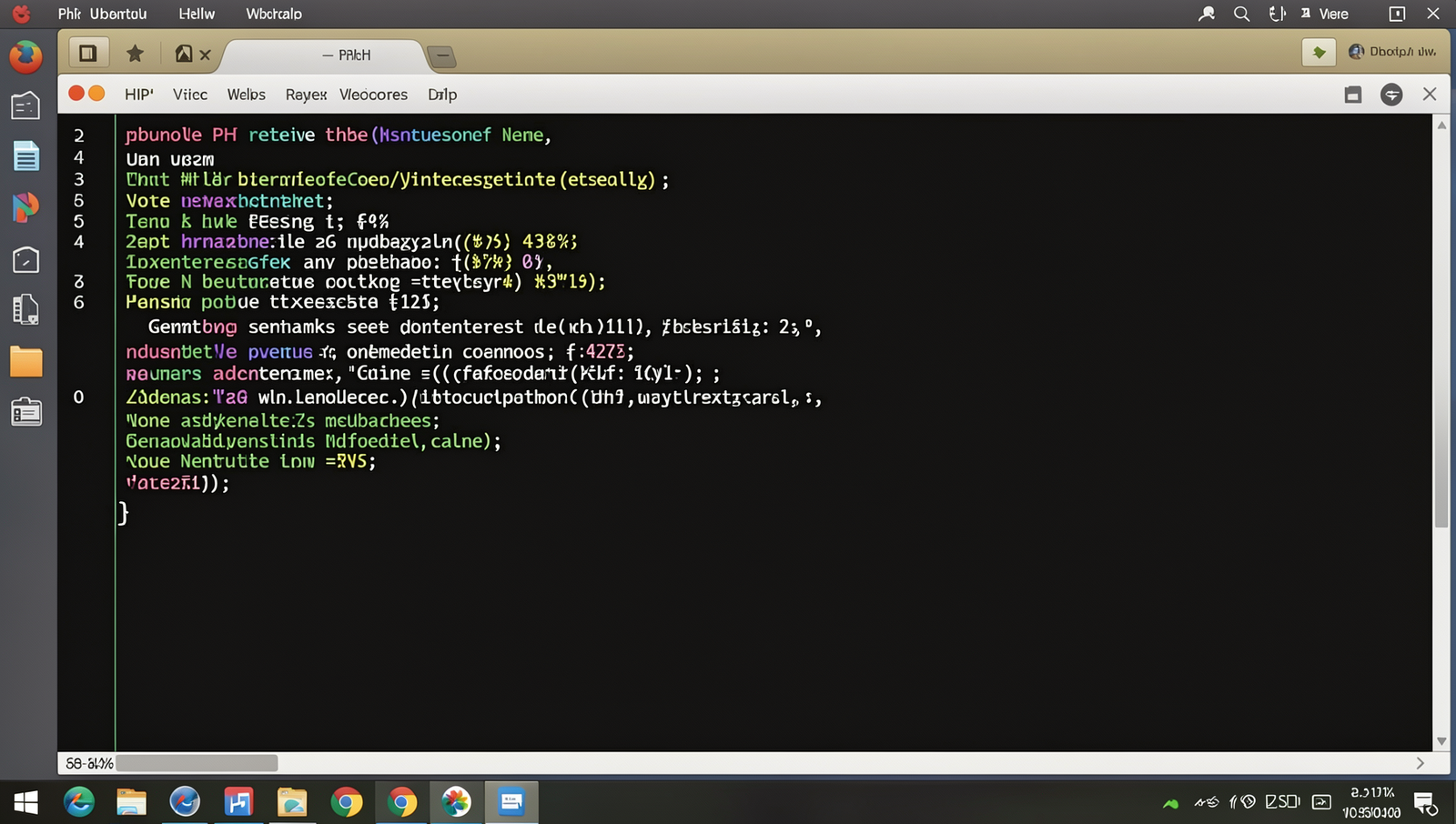 Screenshot of PHP installation process on a Linux desktop with terminal interface.
