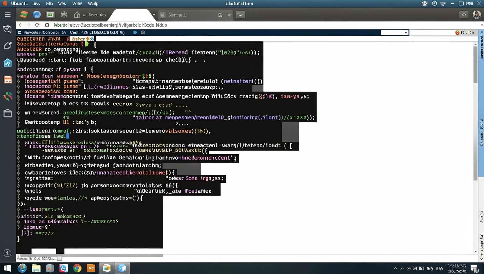 Screenshot of a web server configuration file on a Linux desktop environment.