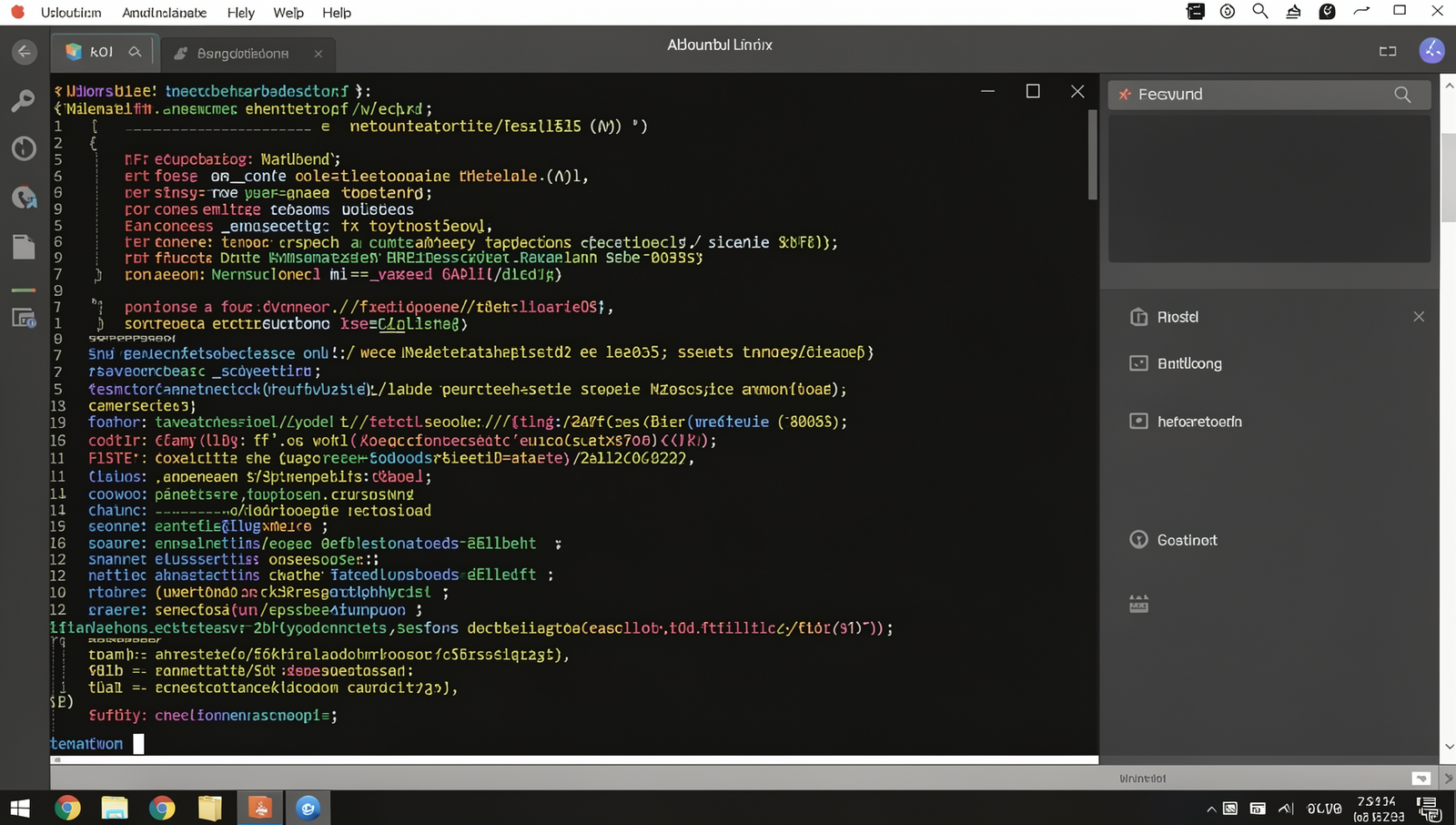 Detailed screenshot of Linux terminal showing error logs and debugging process.