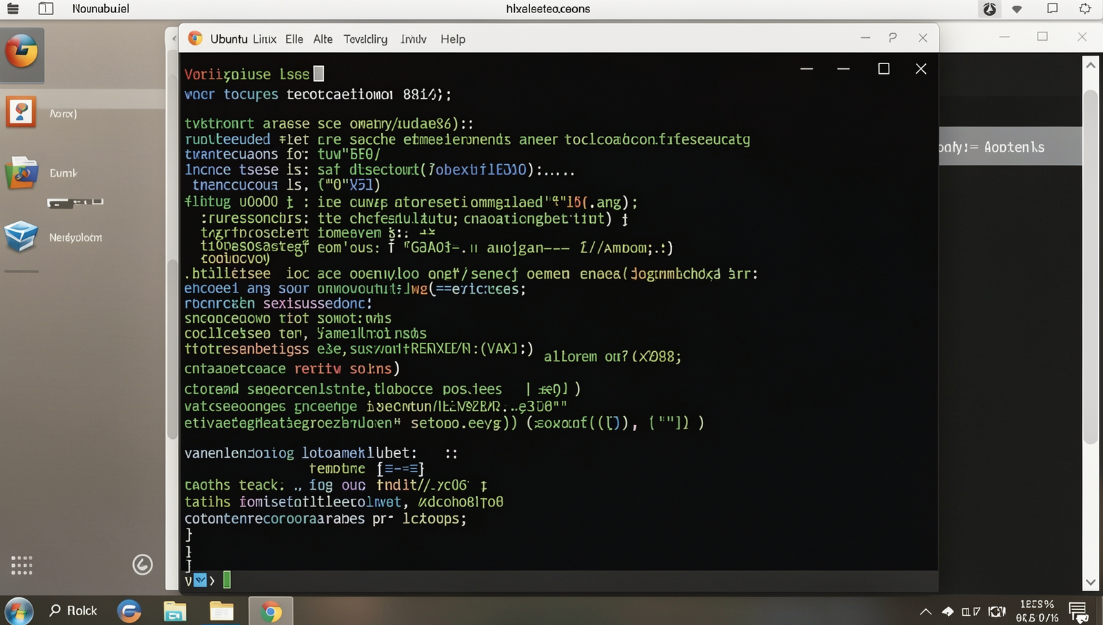 Realistic Linux desktop showing installation location selection in a terminal UI.
